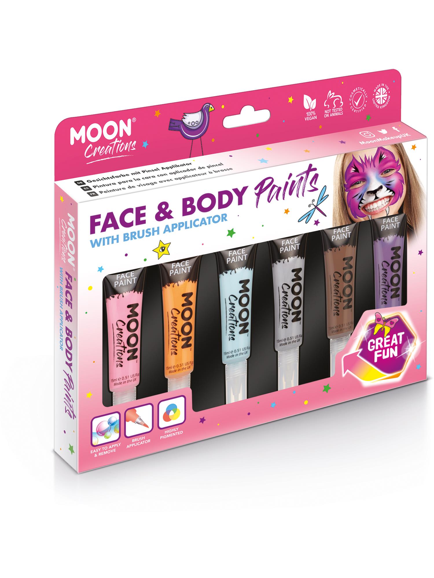 Moon Creations Face & Body Paints, Assorted 1