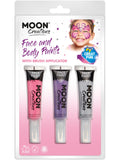 Moon Creations Face & Body Paints and Brush, 1