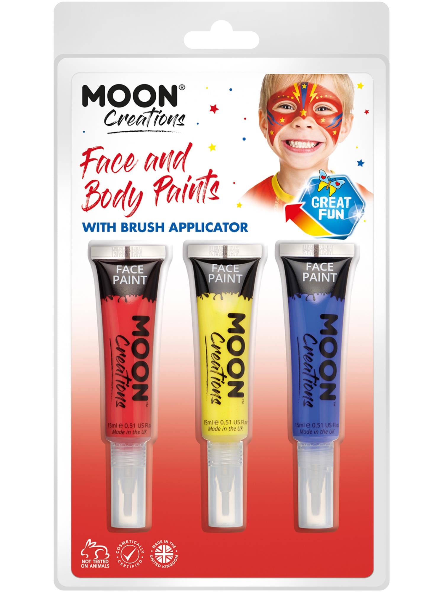 Moon Creations Face & Body Paints and Brush, 1