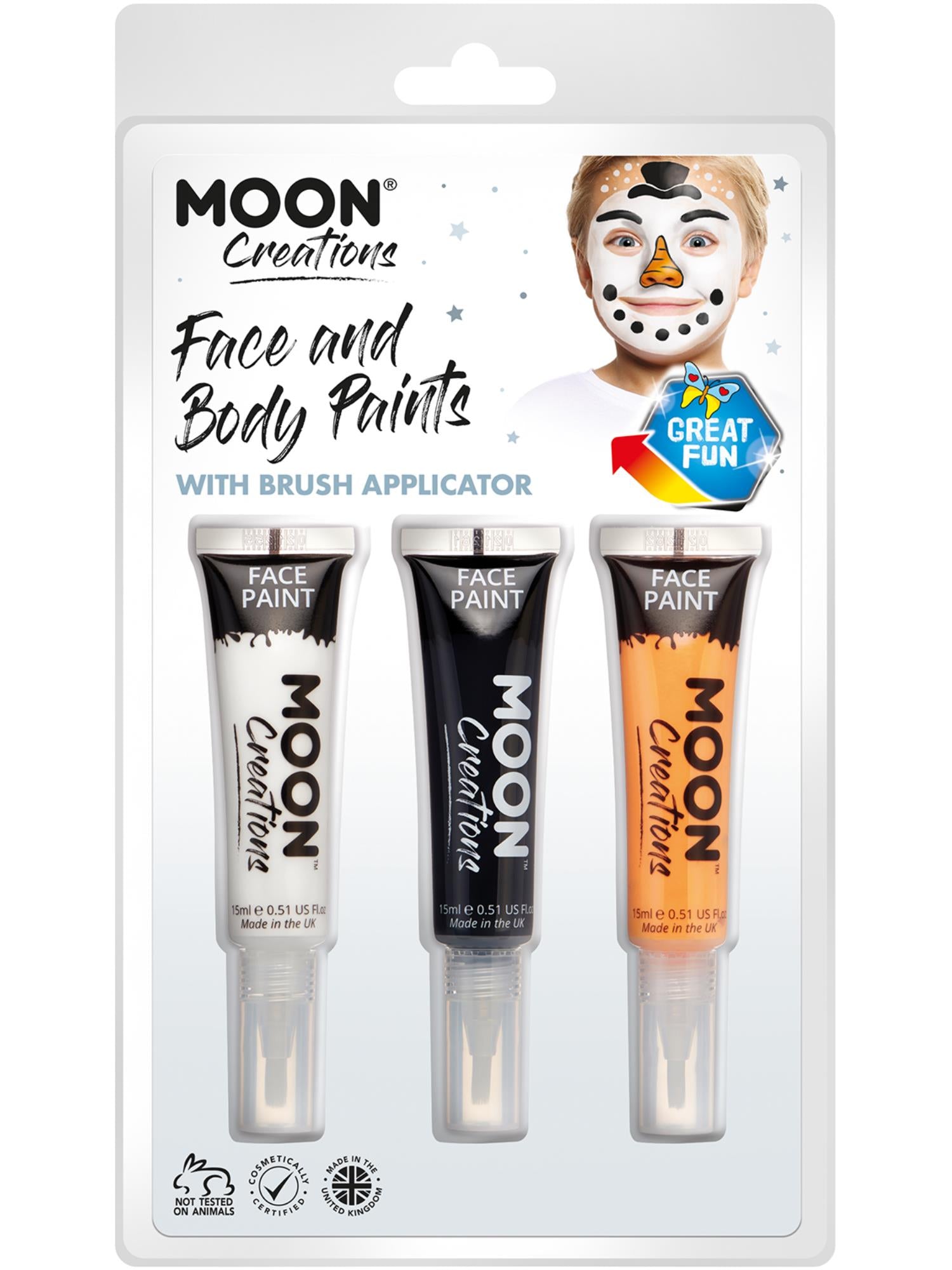 Moon Creations Face & Body Paints and Brush, 1