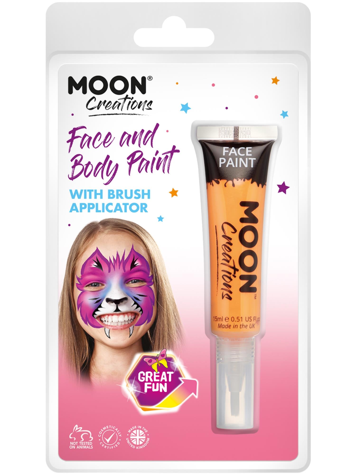 Moon Creations Face & Body Paints, Orange 1