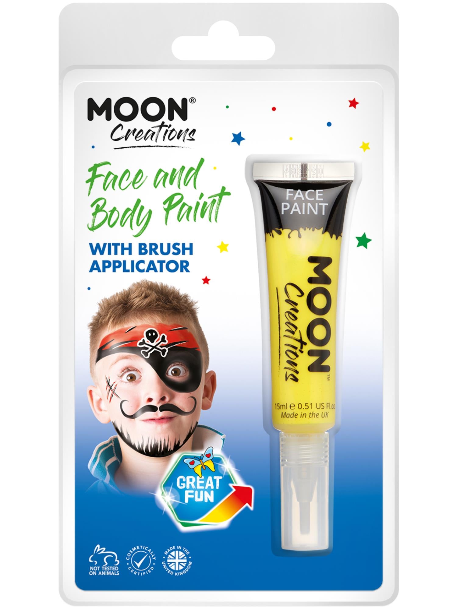 Moon Creations Face & Body Paints, Yellow 1