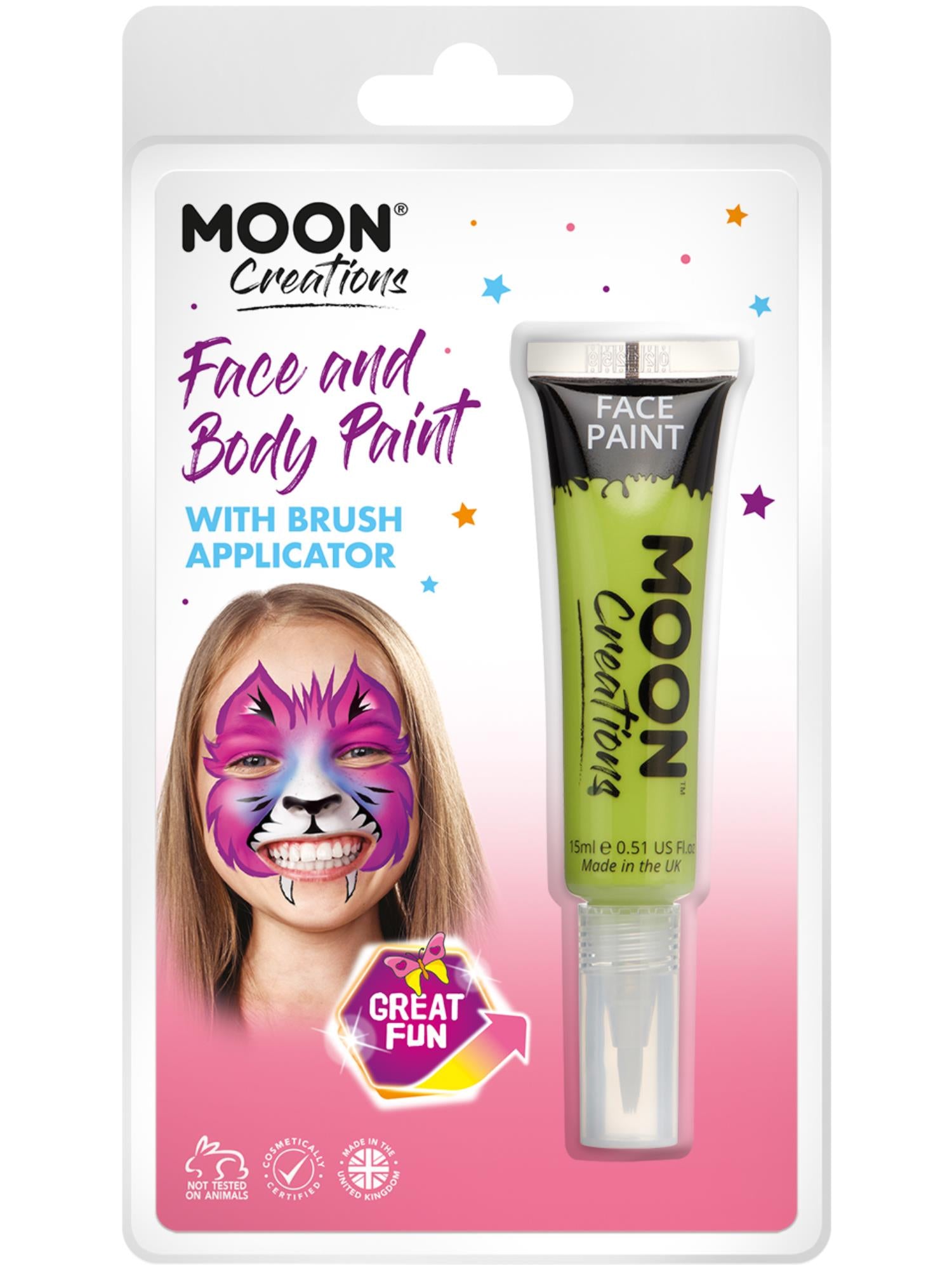 Moon Creations Face & Body Paints, Lime Green 1