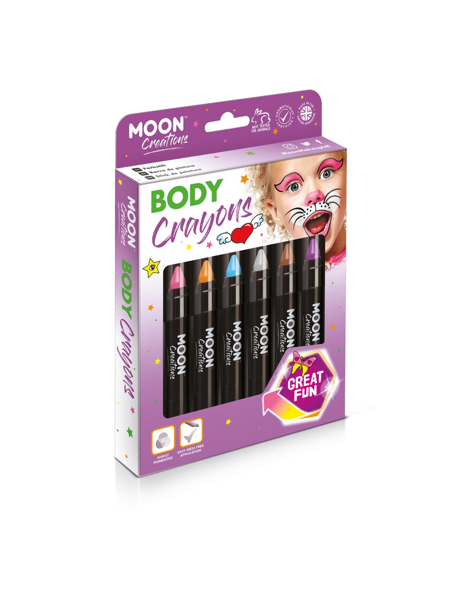 Moon Creations Body Crayons, Assorted 1