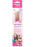 Moon Creations Face Paint Brushes, Pink 1