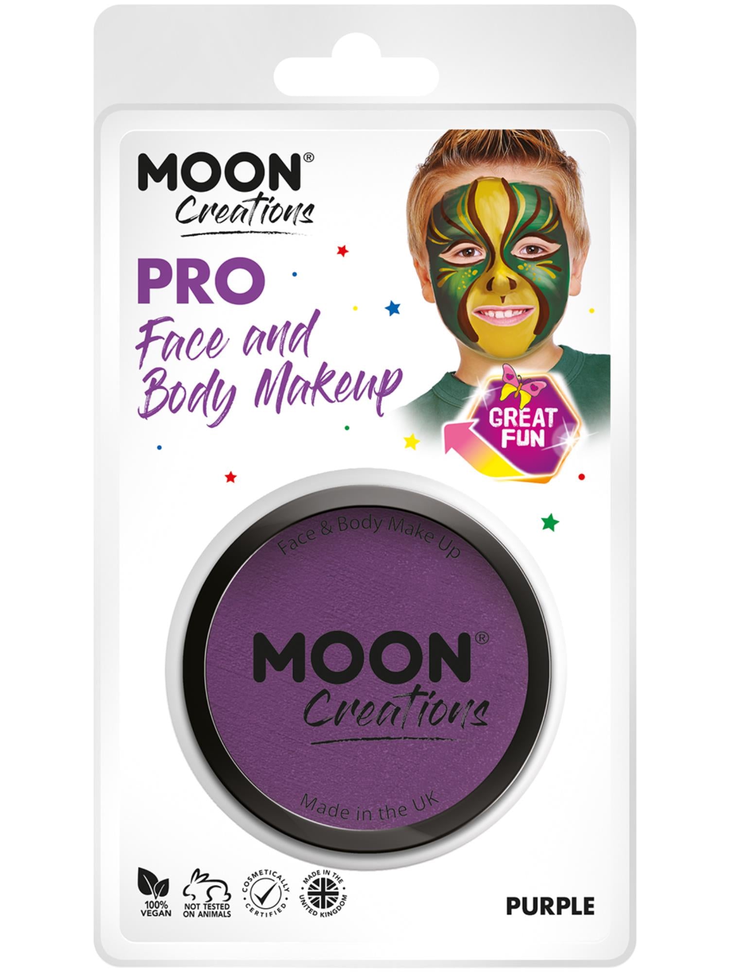Moon Creations Pro Face Paint Cake Pot, Purple 1