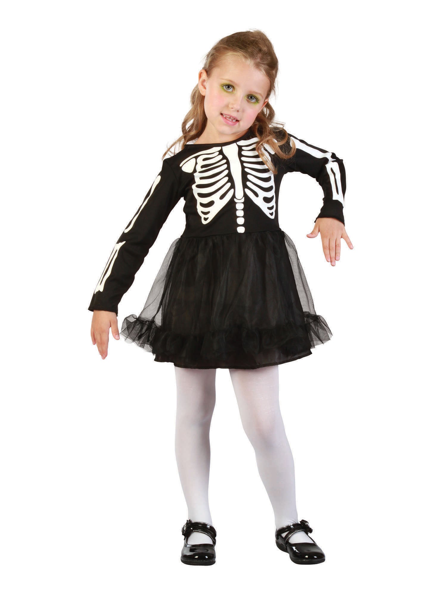 Skeleton Girl Toddler Costume 1