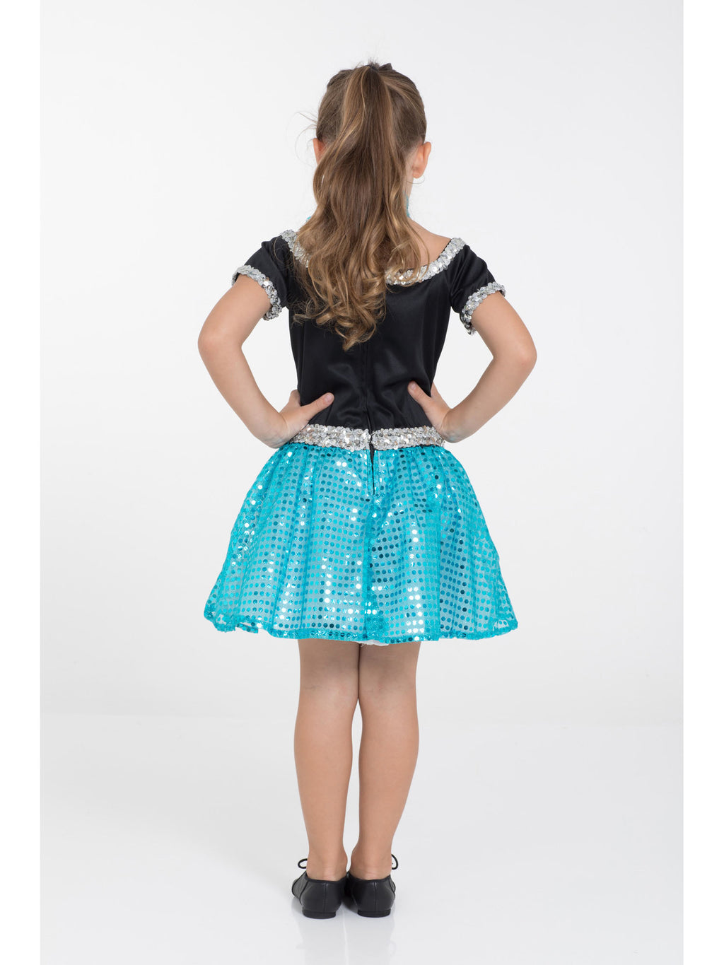 Rock n Roll Sequin Dress Turquoise 3