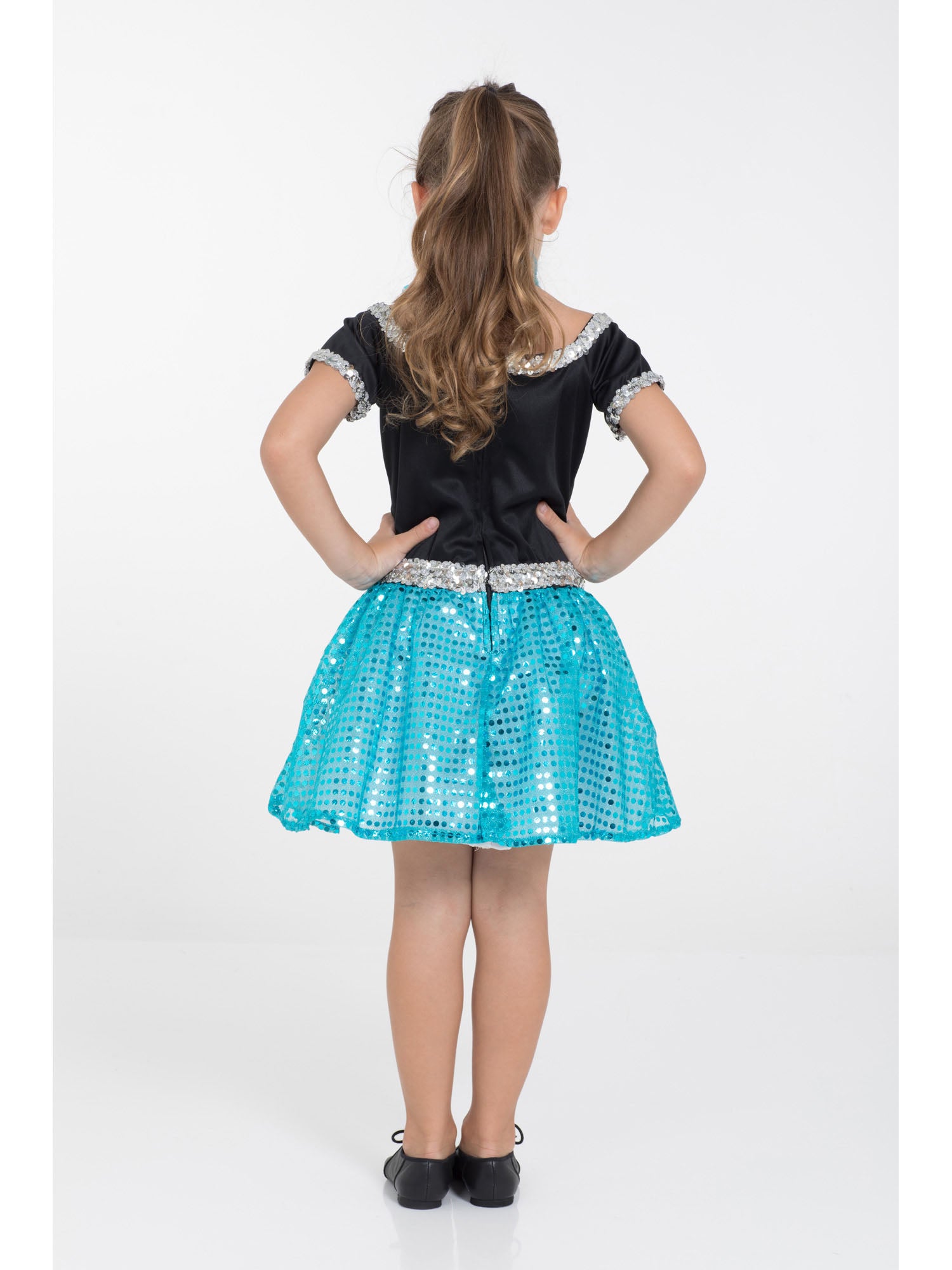 Rock n Roll Sequin Dress Turquoise 3