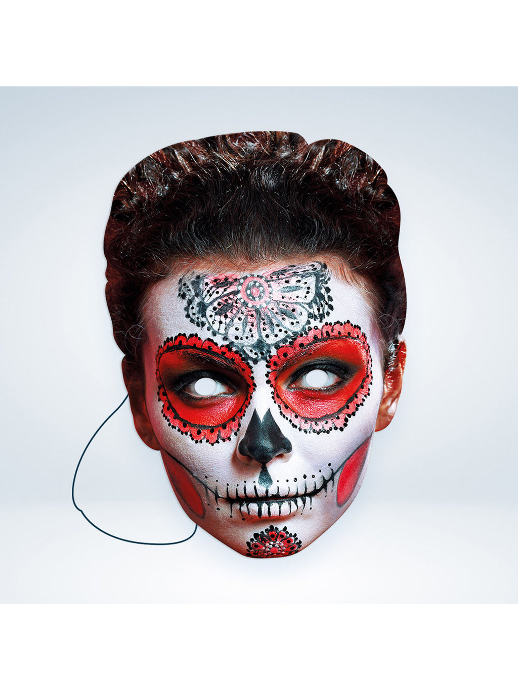 Day of the Dead Female Red Mask 2