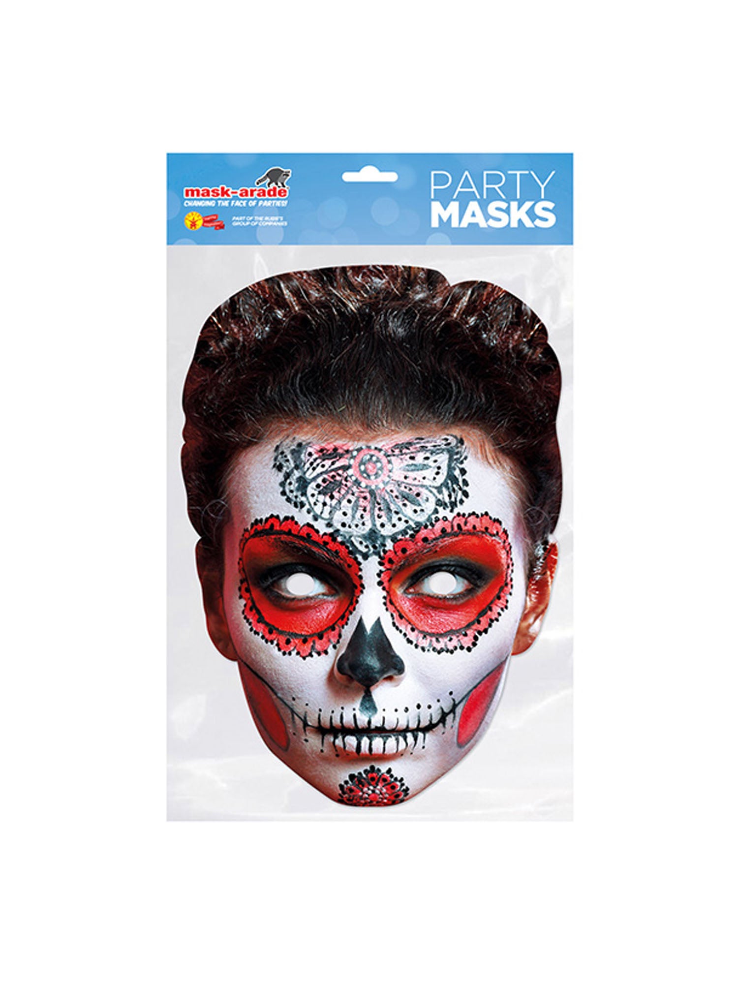 Day of the Dead Female Red Mask 3