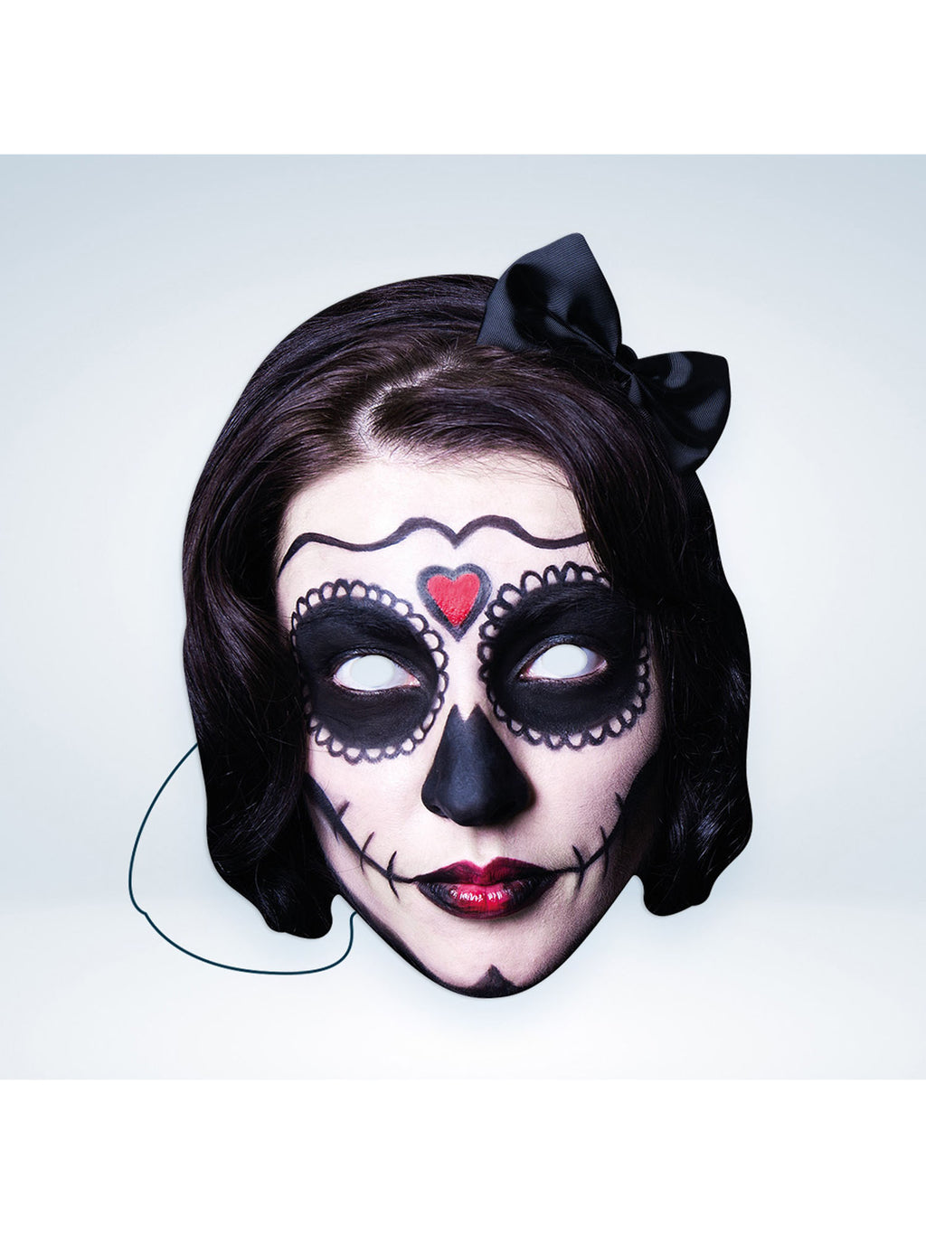 Day of the Dead Female Black Mask 4