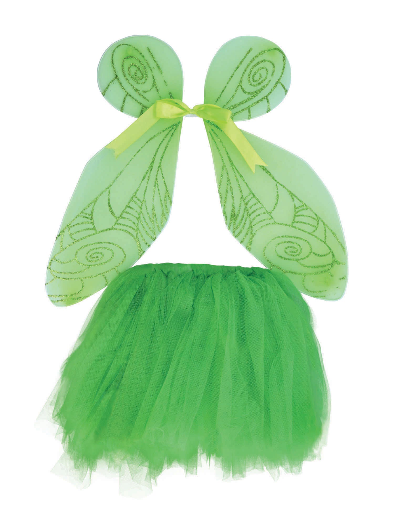 Fairy Wings + Tutu Set. Green 1