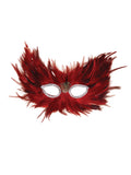 Red & Black Feather Eye Mask 1