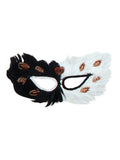 Feather Eye Mask. Black/White 1