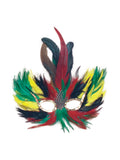 Feather Eye Mask Green/Red/Yellow 1