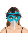 Bird Feather Mask. Turquoise 1