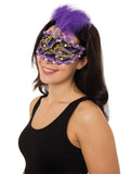 Purple/Black + Gold Eyemask W/Stone 1