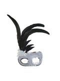 Silver Face Mask W/Sequins 1