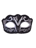 Eyemask Plastic Black/Silver Glitter 1