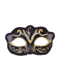 Eyemask Plastic Black/Gold Glitter 1