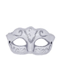 Eyemask Plastic White/Silver Glitter 1