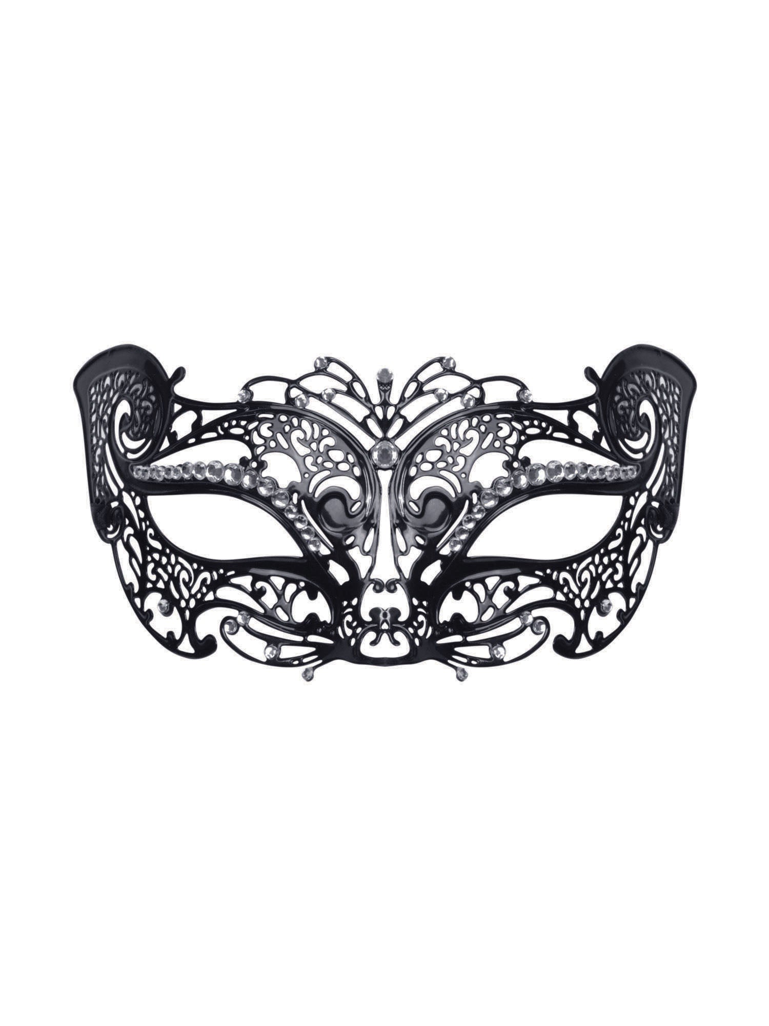 Metal Filigree Cat Mask with Stone 1