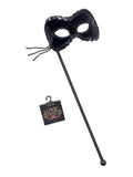 Black Velvet Mask On Stick 1