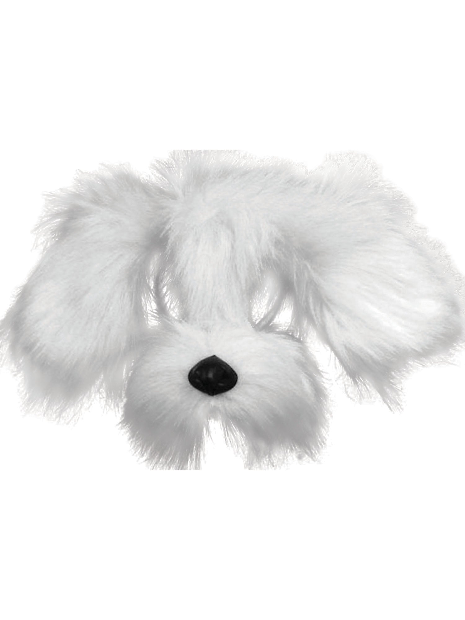 White Shaggy Dog Mask With Sound 1