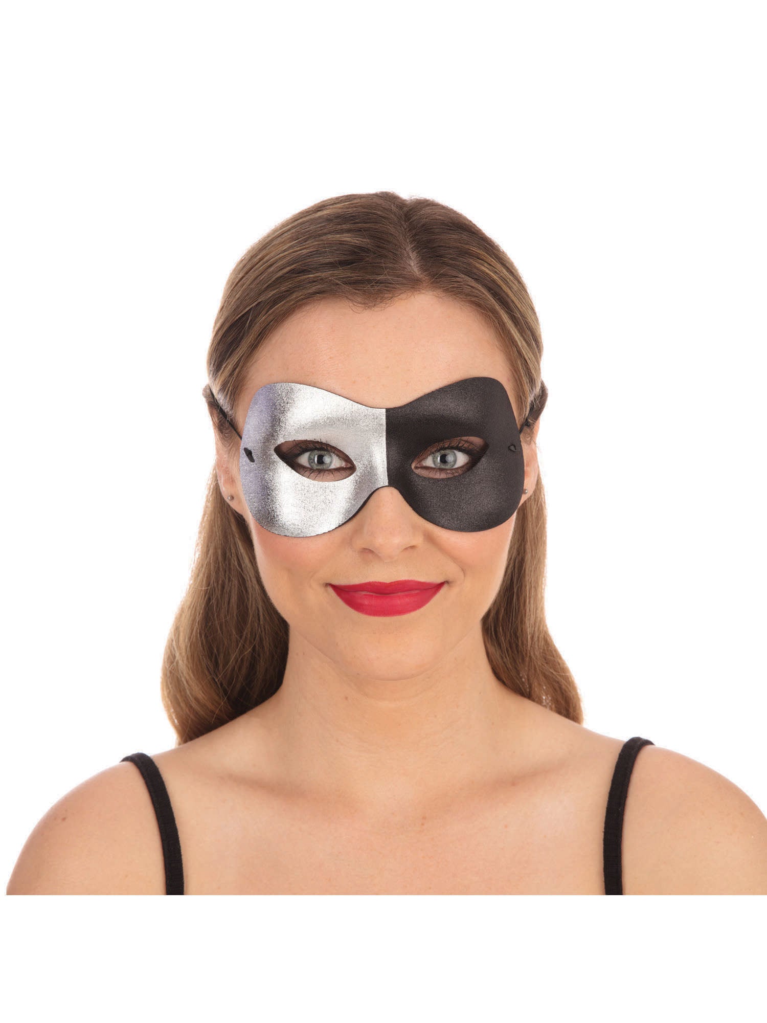 Split Silver/Black Ladies Mask (B10) 1