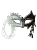 Black and White Mask with Tassels 1