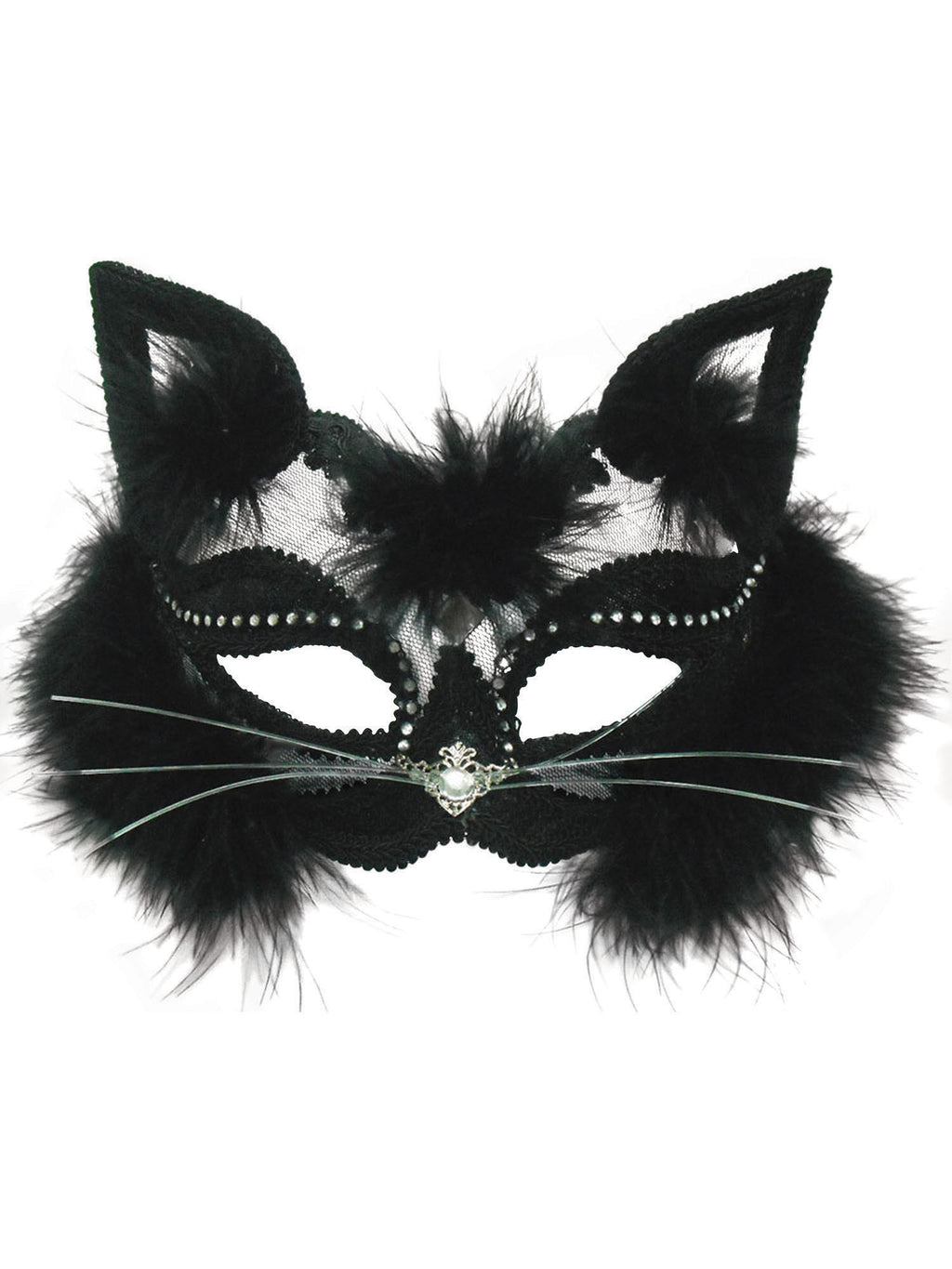 Transparent Black Cat Mask 2