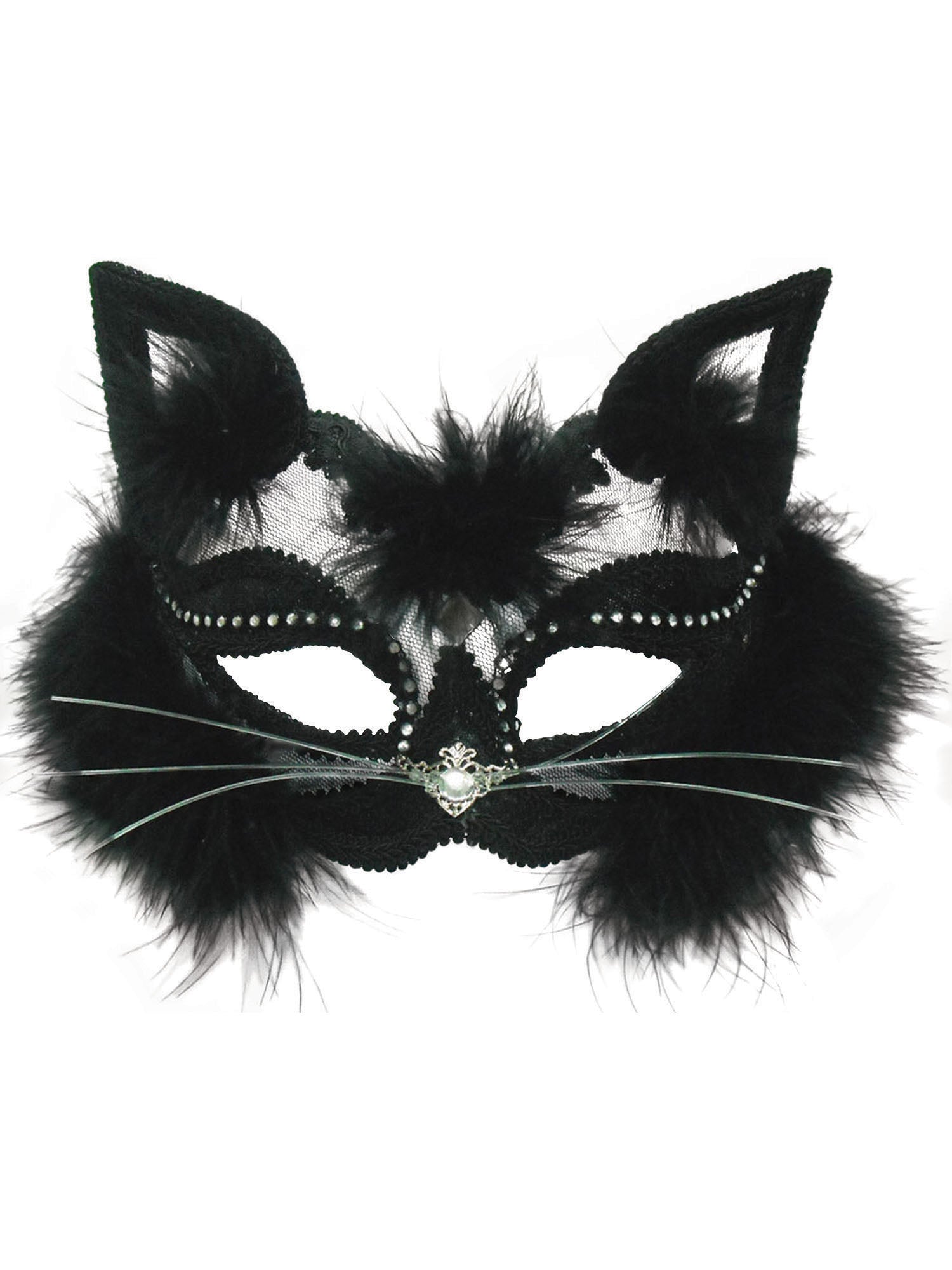 Transparent Black Cat Mask 2