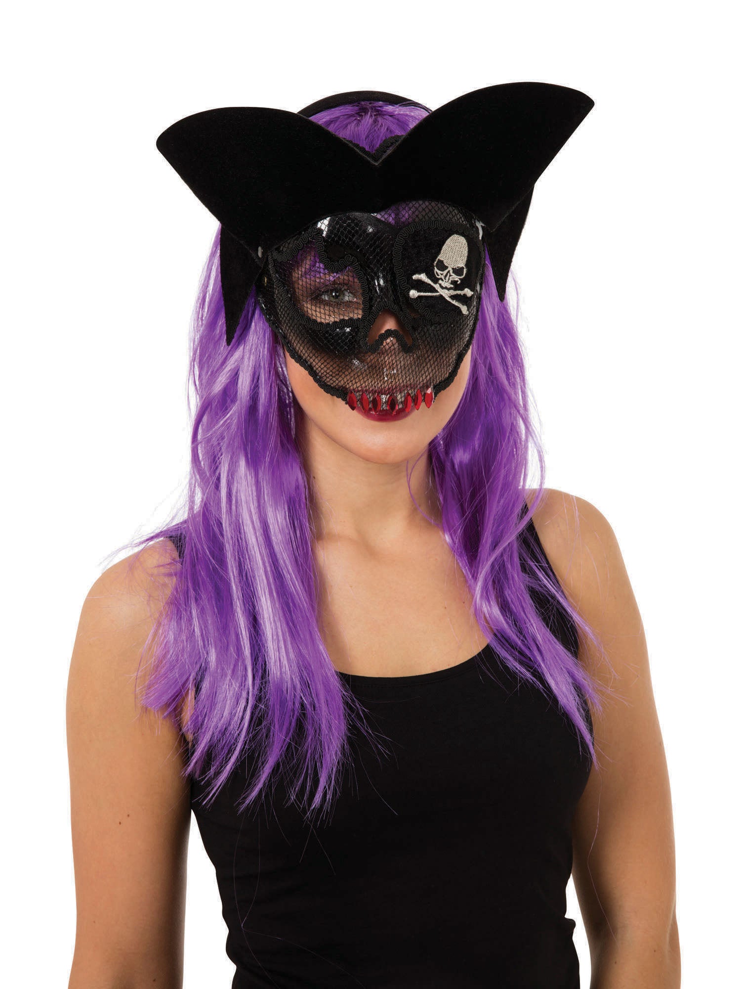 Transparent Sugar Skull Pirate Mask 1