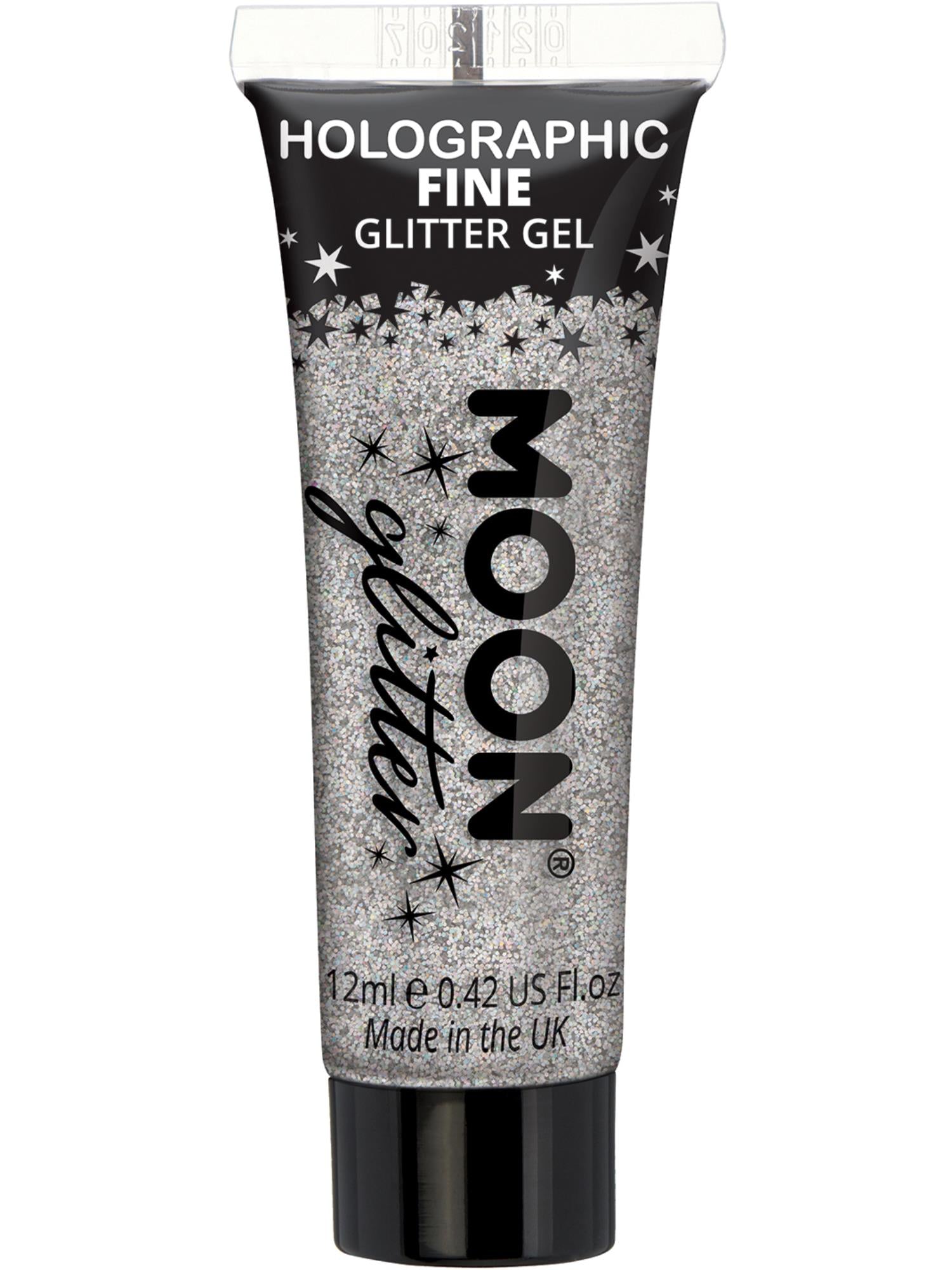 Moon Glitter Holographic Fine Glitter Gel, Silver 1