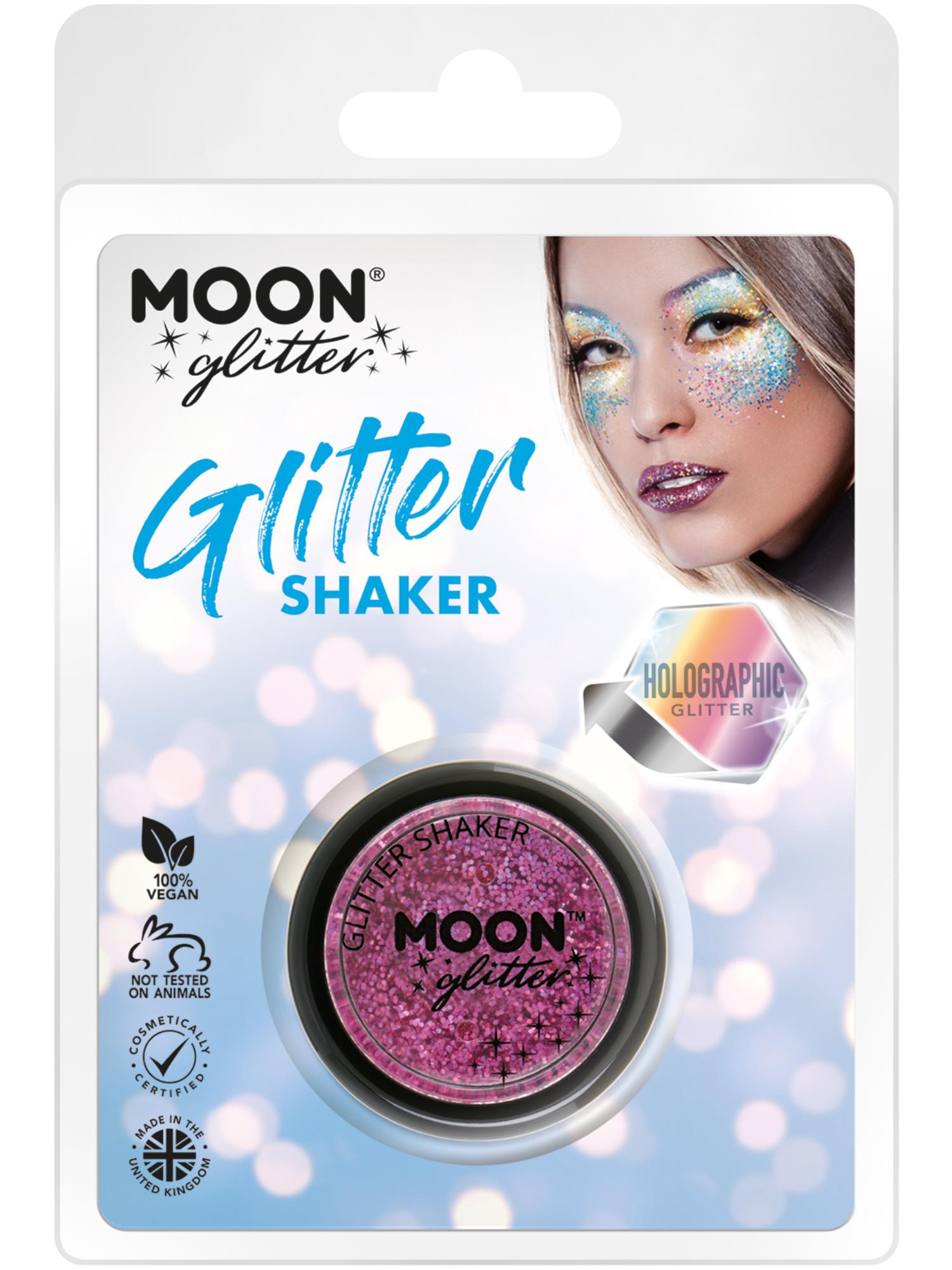 Moon Glitter Holographic Glitter Shakers, Pink 1
