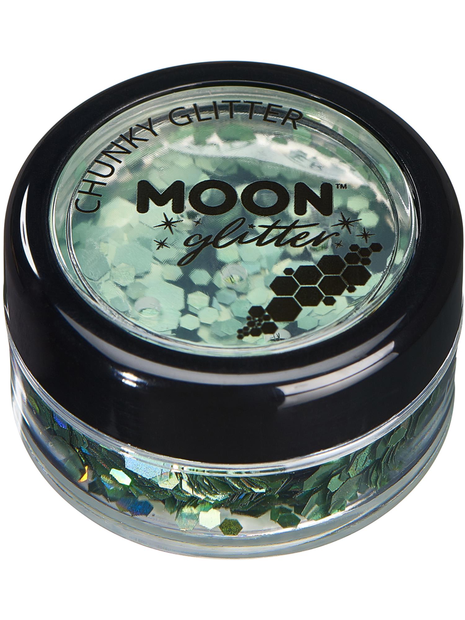 Moon Glitter Holographic Chunky Glitter, Green 1
