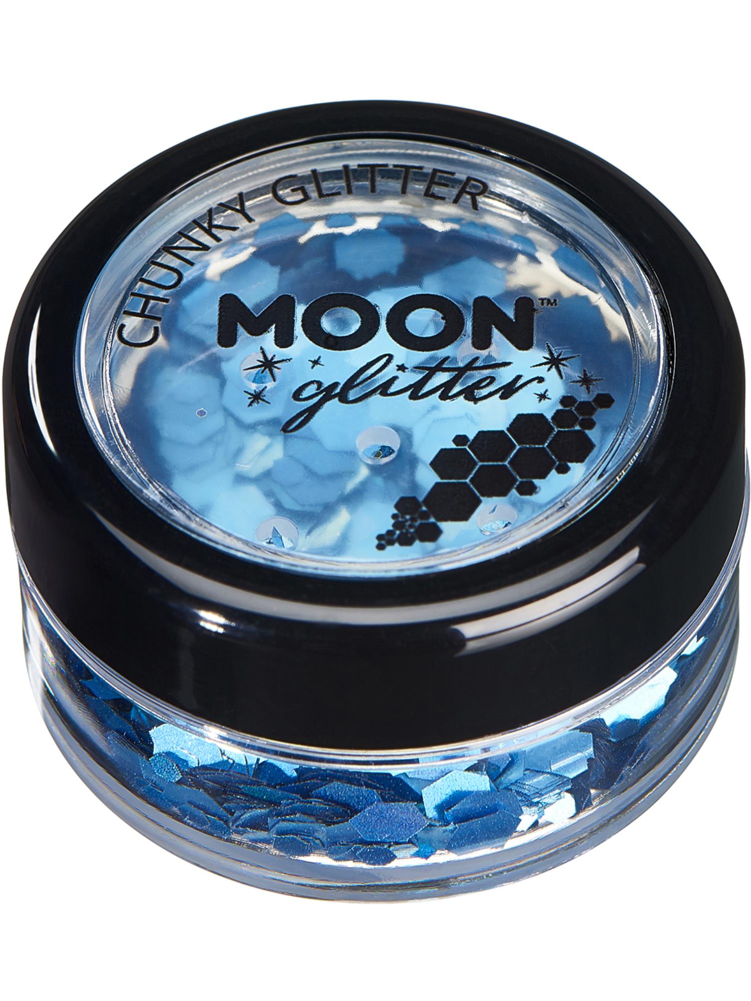 Moon Glitter Holographic Chunky Glitter, Blue 1