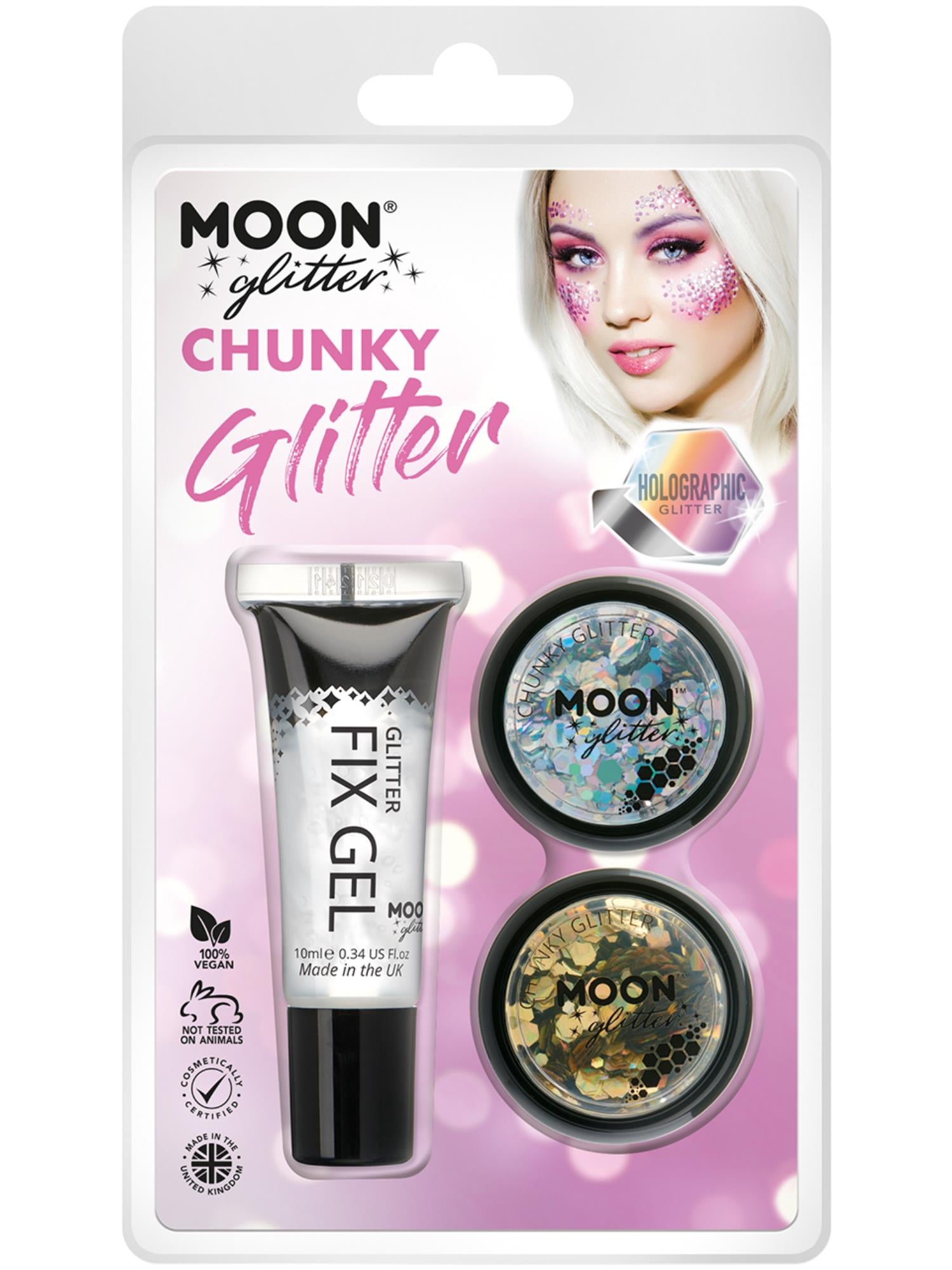 Moon Glitter Holographic Chunky Glitter, 1