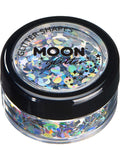 Moon Glitter Holographic Glitter Shapes, Silver 1