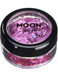 Moon Glitter Holographic Glitter Shapes, Pink 1