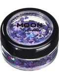 Moon Glitter Holographic Glitter Shapes, Purple 1