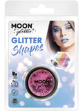 Moon Glitter Holographic Glitter Shapes, Pink 1