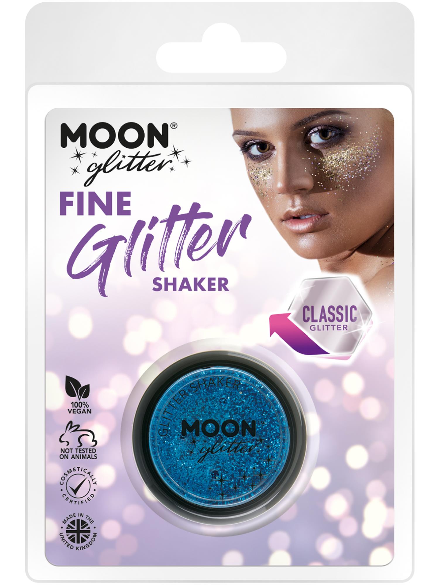 Moon Glitter Classic Fine Glitter Shakers, Blue 1