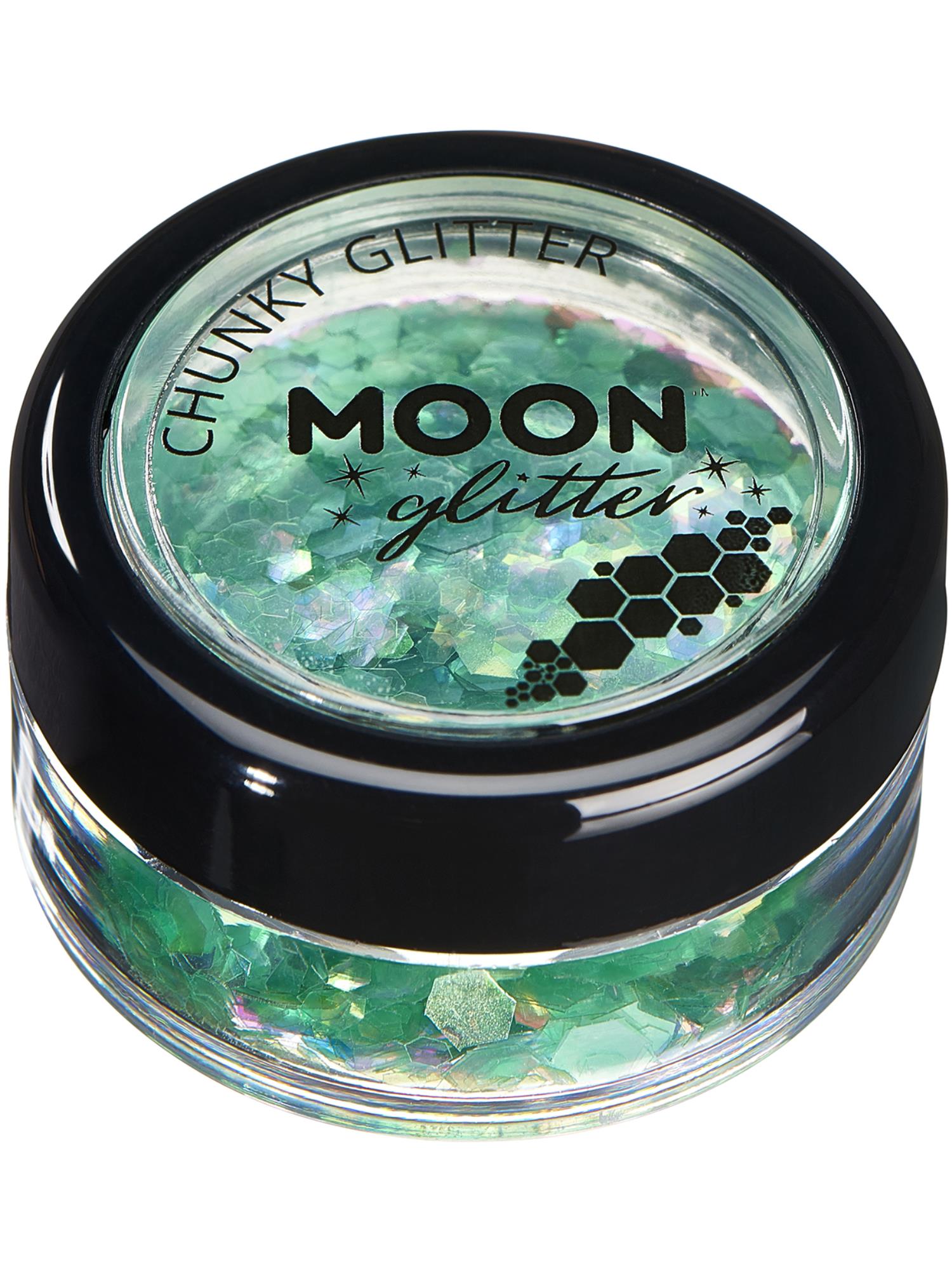 Moon Glitter Iridescent Chunky Glitter, Green 1