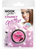 Moon Glitter Iridescent Chunky Glitter, Pink 1