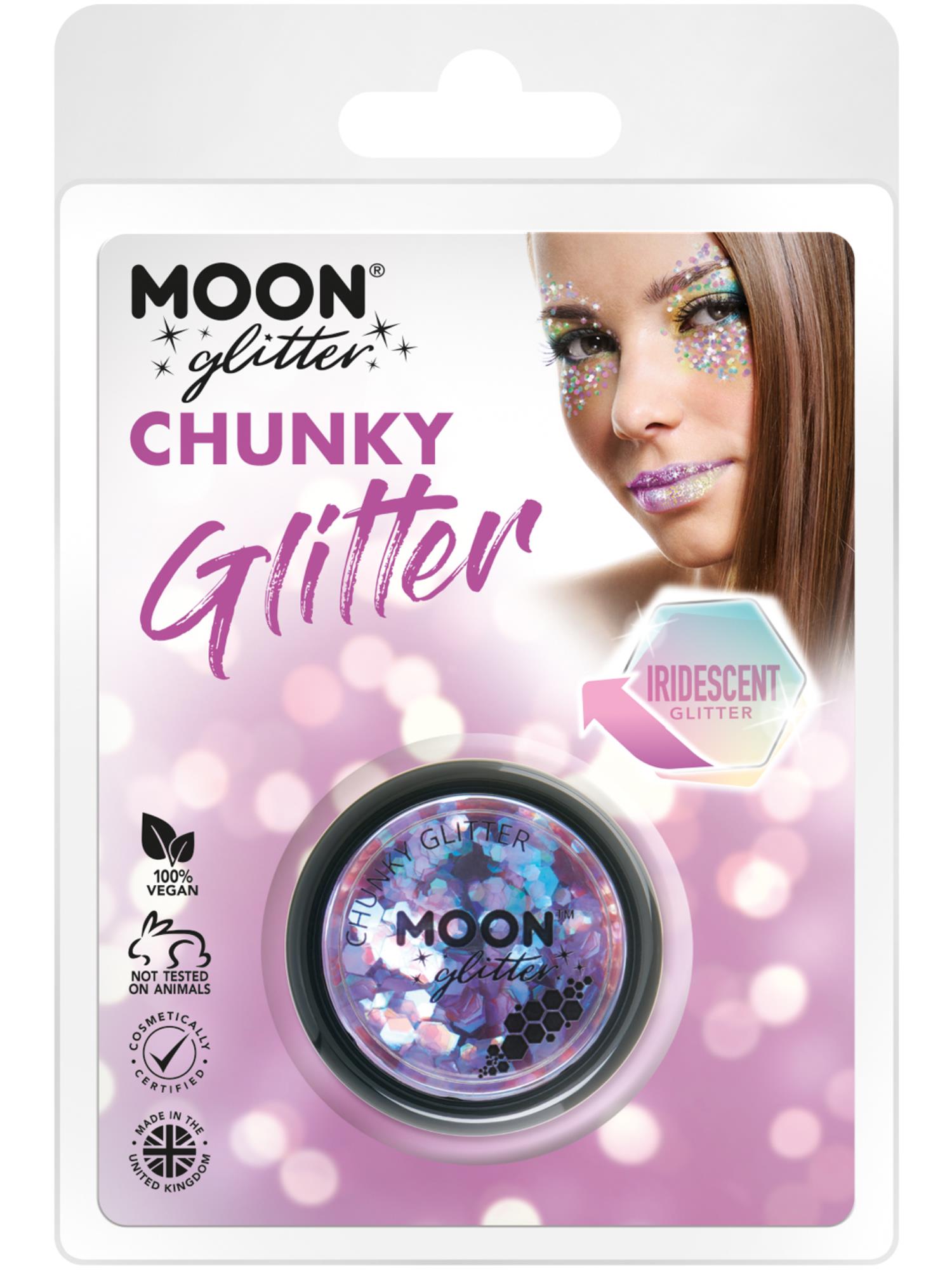 Moon Glitter Iridescent Chunky Glitter, Purple 1
