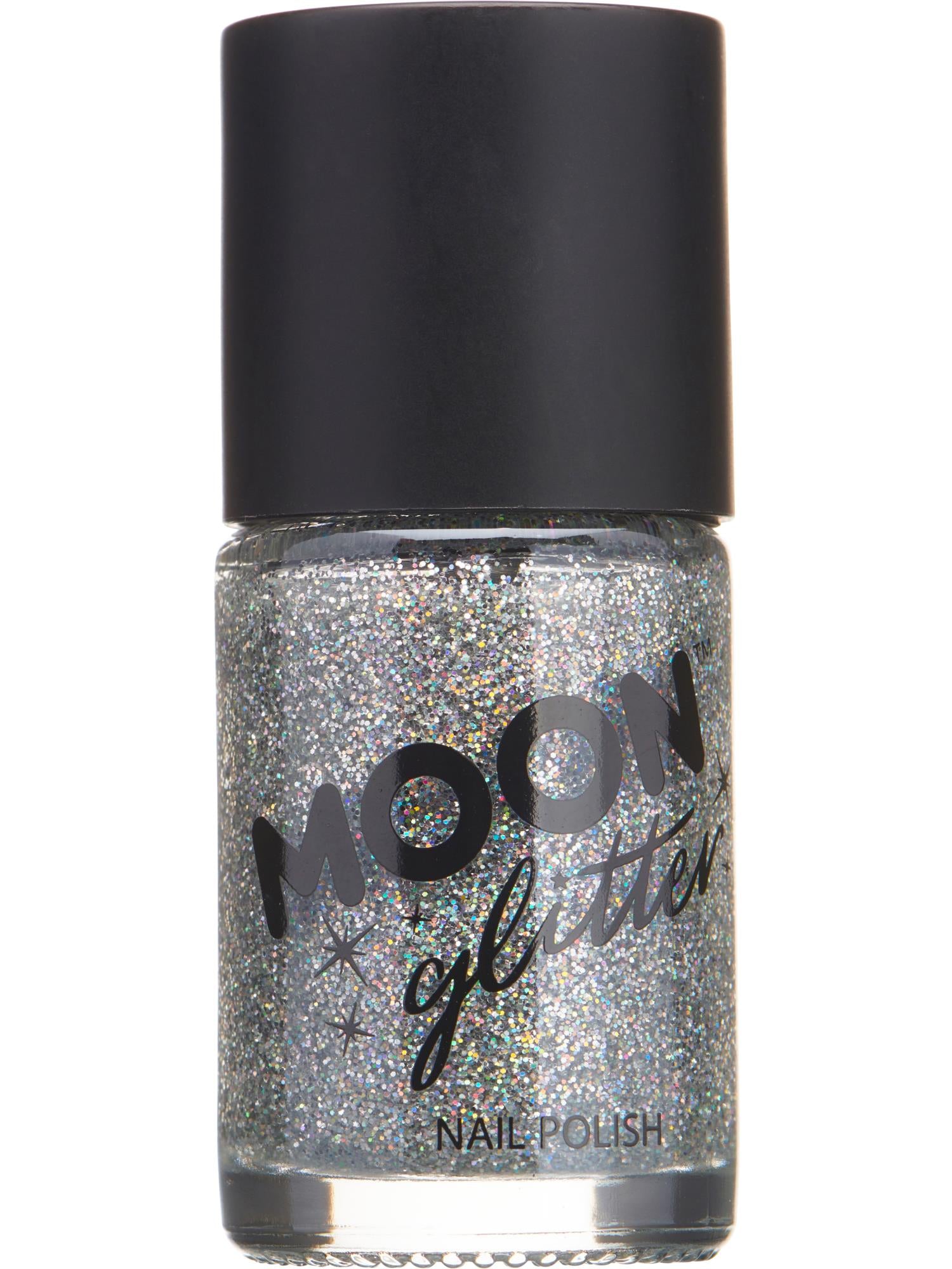 Moon Glitter Holographic Nail Polish, Silver 1