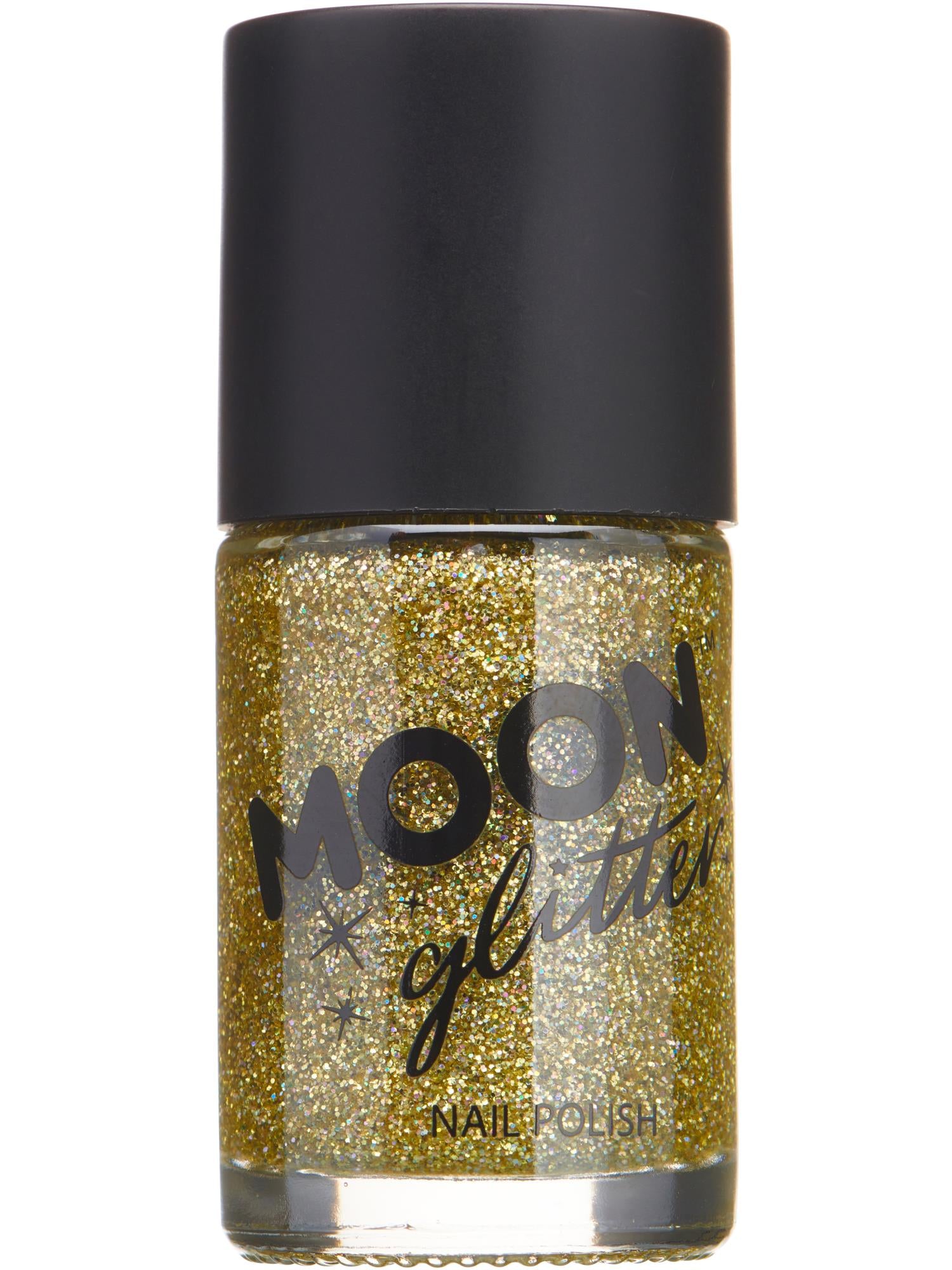 Moon Glitter Holographic Nail Polish, Gold 1