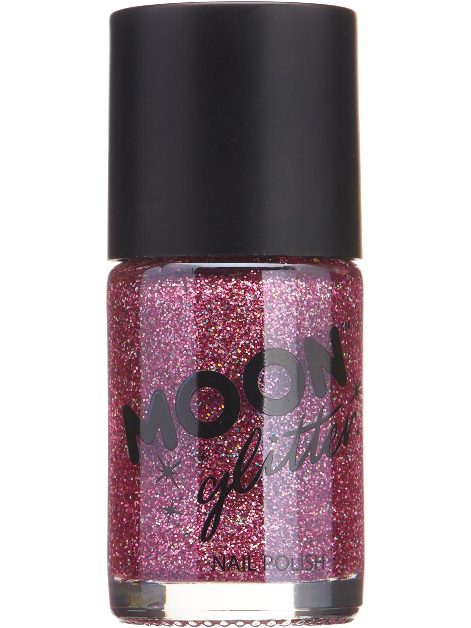 Moon Glitter Holographic Nail Polish, Pink 1